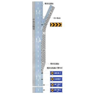 高速公路出口减速车道施工